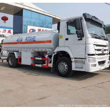 Camion de réservoir d&#39;eau de Sinotruck HOWO 20000 litres d&#39;acier inoxydable